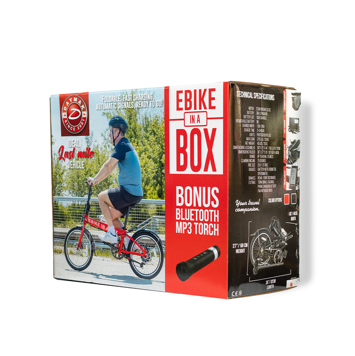 Vélo électrique Daymak Ebike dans une boîte